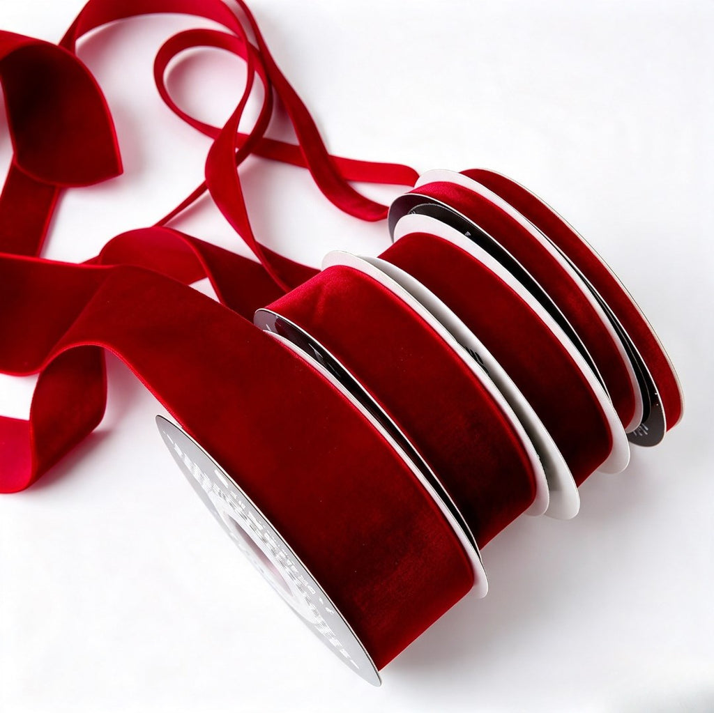5 Meters Wine Red Velvet Ribbon Soft Fabric Ribbon for Gift Wrapping Flower Bouquet Wedding DIY Craf