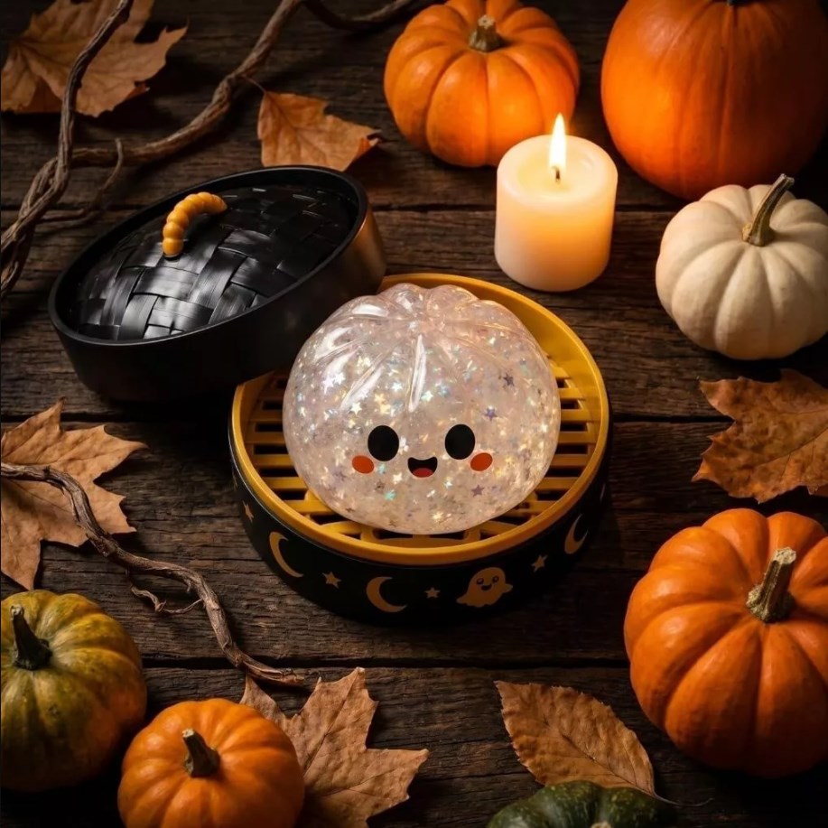 Siopao Dumpling Halloween Blind Box Squishy Toy Ghost Pumpkin Mystery Surprise