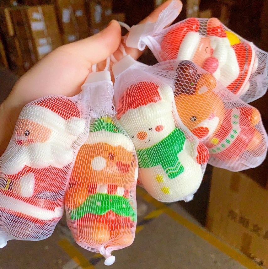 1pc Random Christmas Squishy Toy | Cute Santa, Reindeer & Snowman Stress Relief Toy