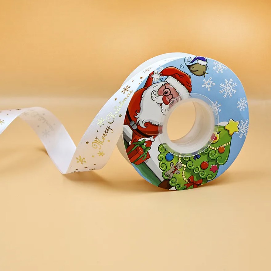 25yards 2.5cm decoration Christmas ribbon gift box gift packaging ribbon cake baking bow