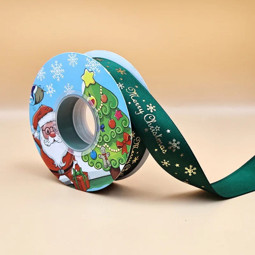 25yards 2.5cm decoration Christmas ribbon gift box gift packaging ribbon cake baking bow
