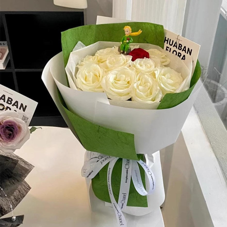 10pcs | Little Prince Rose Bouquet Wrapping Paper | Art Paper for Flower Packaging DIY Bouquet