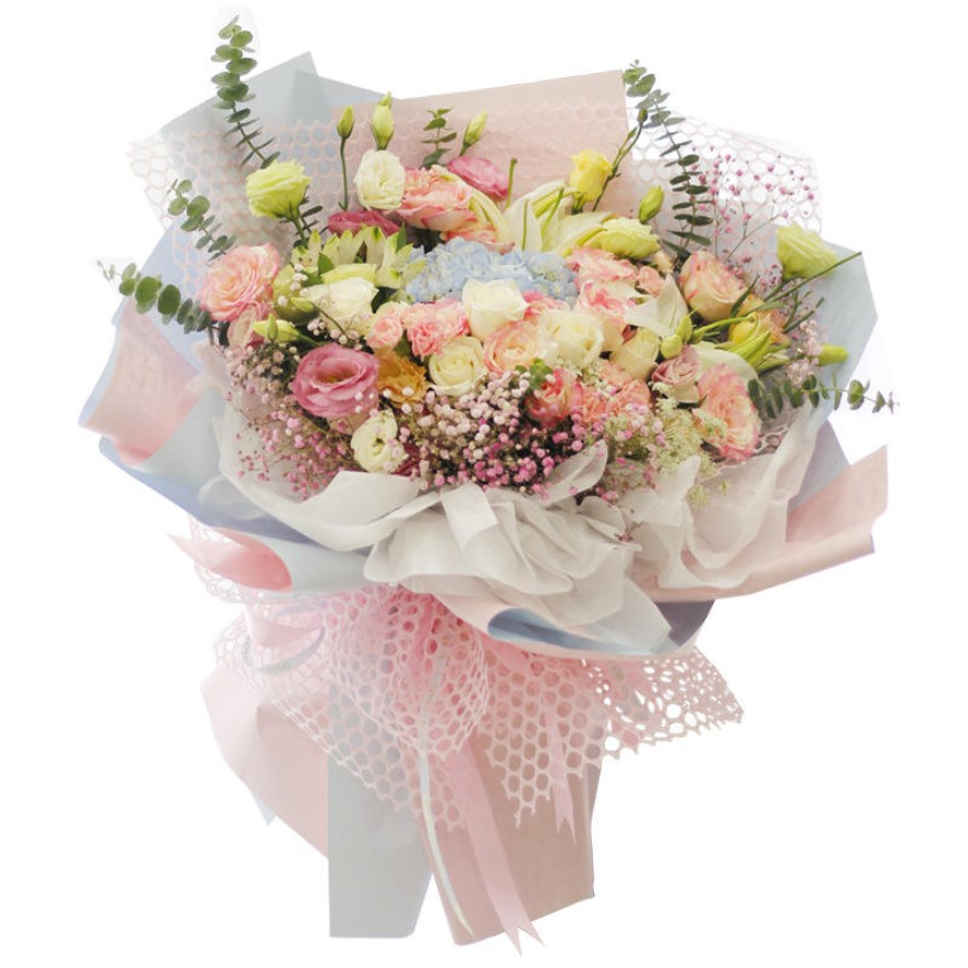 1roll | Flower Wrapping Mesh Roll Circle Net Hollow Floral Bouquet Decoration Wrap
