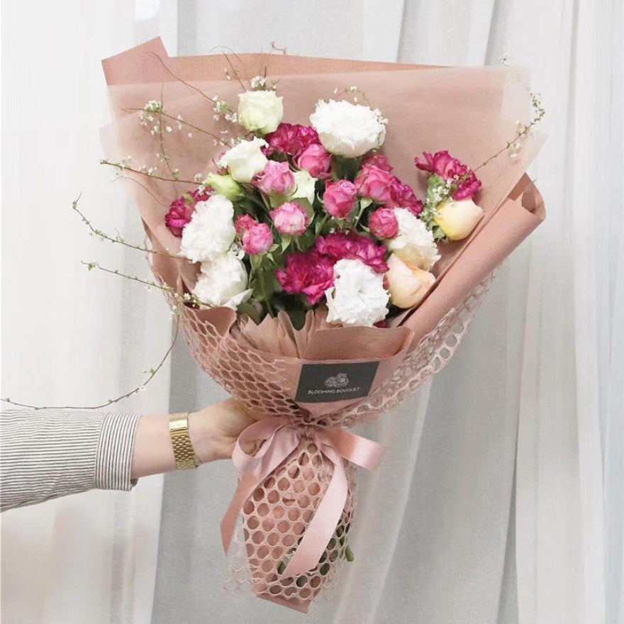 1roll | Flower Wrapping Mesh Roll Circle Net Hollow Floral Bouquet Decoration Wrap