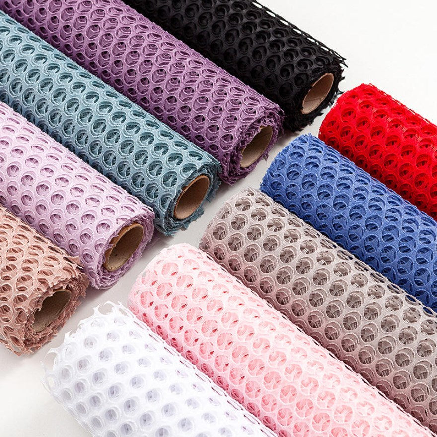1roll | Flower Wrapping Mesh Roll Circle Net Hollow Floral Bouquet Decoration Wrap