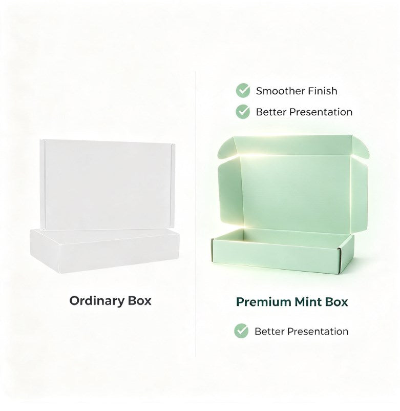 FULL PASTEL MINT GREEN Corrugated Mailer Box – Cardboard Packaging Box for Shipping and Gifts