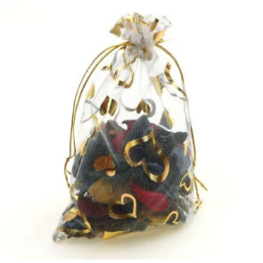 1pc Heart Organza Pouch Love Drawstring Valentines Bag Wedding Souvenir