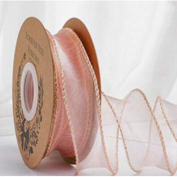 9m Wave Silk Korean Style Gold Edge Organza Ribbon Gift Wrapping Decoration Lace Ribbon