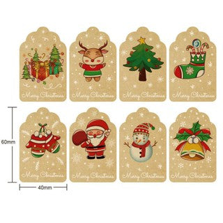 250PCS/1Roll Merry Christmas Sticker Label Santa Claus Sticker for Gifts Christmas Gift tags