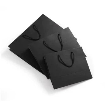 1 Pc (BLACK) Gift Bag with Handles Craft Package Paper Gift Box Jewelry Birthday Packing Bags