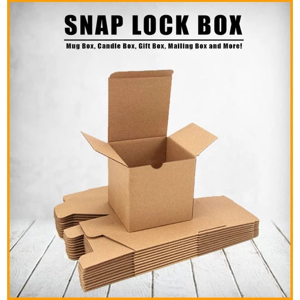 New SNAPLOCK Box Mailer Corrugated Kraft Premium Box Packaging mug box