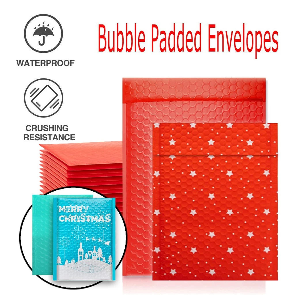 Red | Green Bubble Mailer Plastic Padded Envelope Shipping Bag Packaging