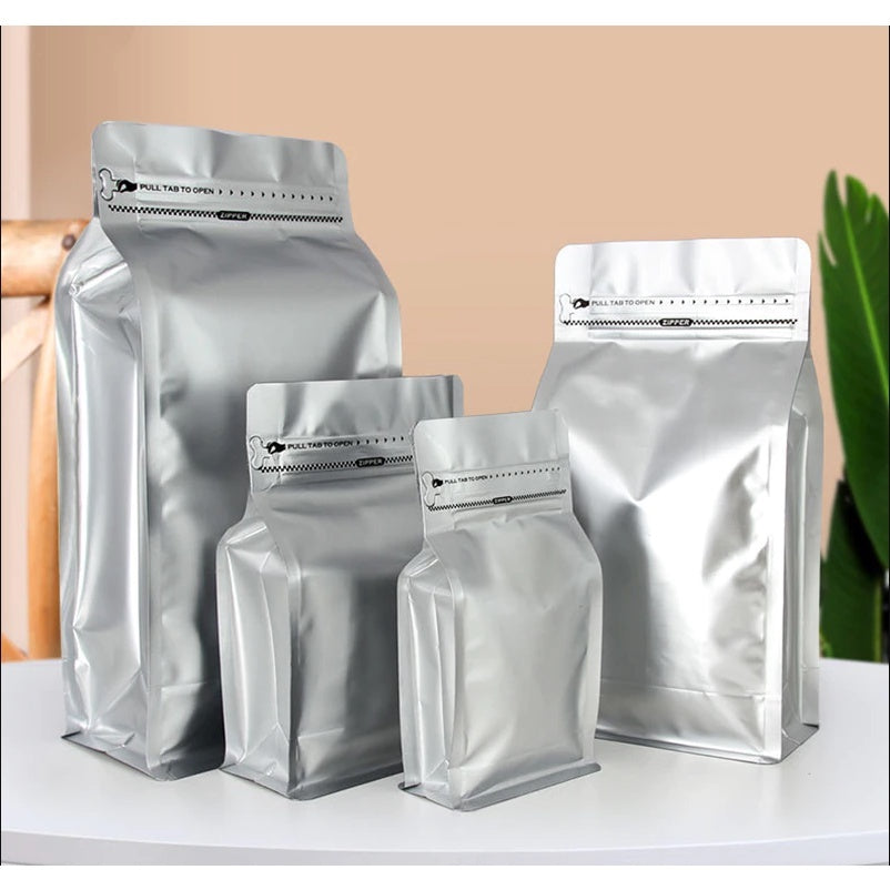 1pc Coffee Stand Up Pouch with Valve and Gusset Type Flat Bottom