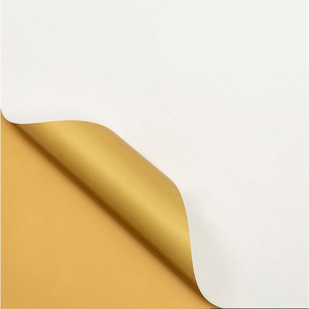 20Pcs | Two Tone GOLD color flower wrapping paper