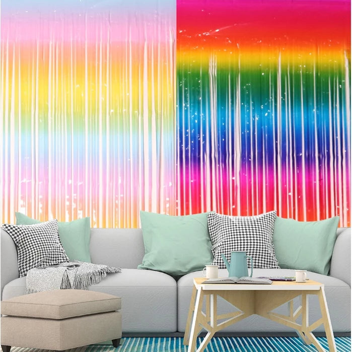 (2Meters) Pastel Foil Curtain Birthday Decor Party Decoration Foil Curtain