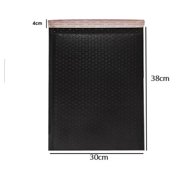 Waterproof Bubble Mailers Padded Envelopes Lined Poly Mailer Self Seal Black | Heart/Star Print 1pc