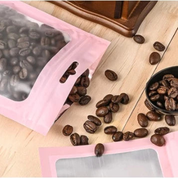 50Pcs/Pack Matte Zip Lock Plastic Bag Aluminum Foil Food Pouch Small Waterproof pouch