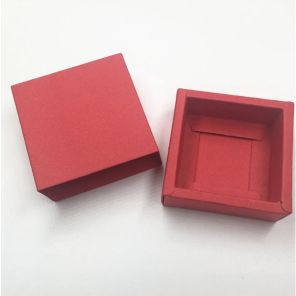 Small 10cps Carton folding jewelry box gift | box small square drawer box