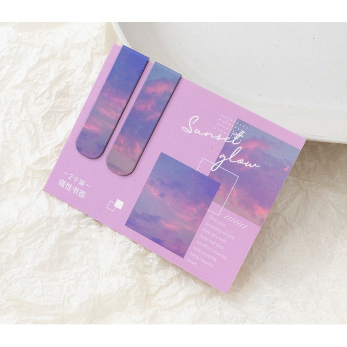 2pcs Magnet Bookmark Magnetic Reading Book Mark Page Clips Stationery