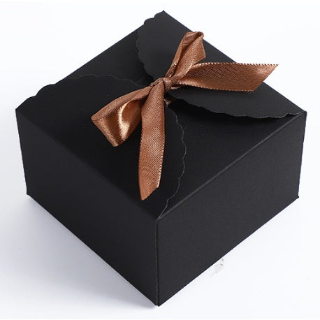 1pc Kraft Paper Gift Box with ribbon for giveaways party and gifts