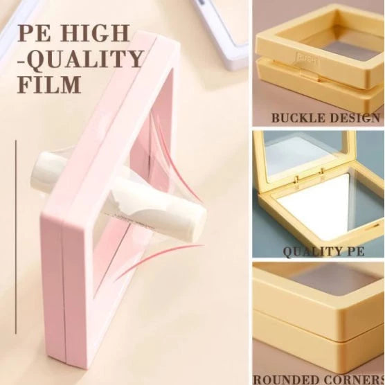 Floating Frame 3D Display Jewelry Box Suspension Storage PE Film Antioxidation Organizer