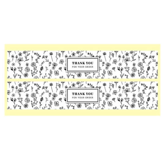 10Pcs/pack Thank You Stickers Seal Labels Small Business Handmade Gift Decoration Stickers