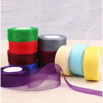 (4cm | 50 yards/roll )organza ribbon wholesale gift wrapping decoration Christmas ribbons