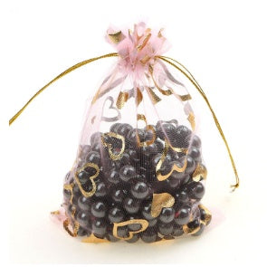 1pc Heart Organza Pouch Love Drawstring Valentines Bag Wedding Souvenir