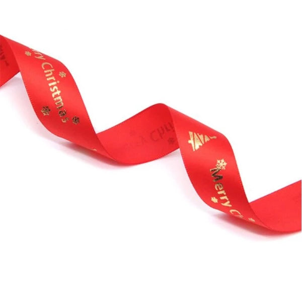 25 yards 2.5 cm Christmas Gift ribbon Wrapping merry christmas Gift satin Ribbon