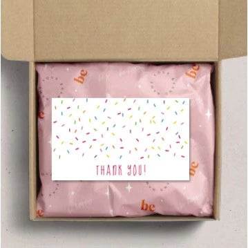 Rectangular green leaf stickers gift box sealed sticker / Rectangle Thankyou gift card