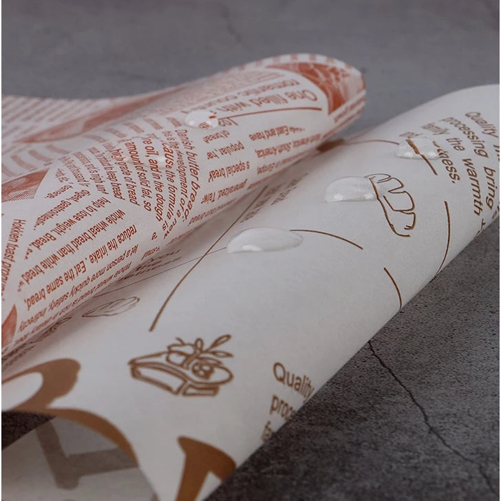 50 Sheets Packaging Pad Paper Bento Cake Box Hamburger Oil-proof Baking Tool 18*18cm