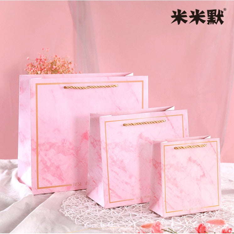 1pc Marble Paper Bag Premium Quality Gift Bags Gift Packaging Paper Bag