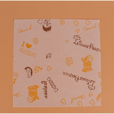 50 Sheets Packaging Pad Paper Bento Cake Box Hamburger Oil-proof Baking Tool 18*18cm