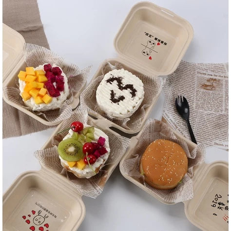 50 Sheets Packaging Pad Paper Bento Cake Box Hamburger Oil-proof Baking Tool 18*18cm