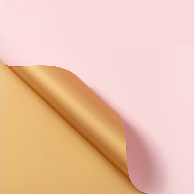 20Pcs | Two Tone GOLD color flower wrapping paper