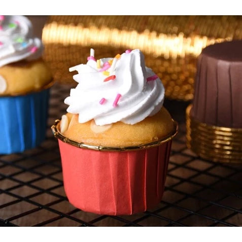 50pcs | Colorful Aluminum Foil Cupcake Liner Paper Cups Baking Muffin Liner