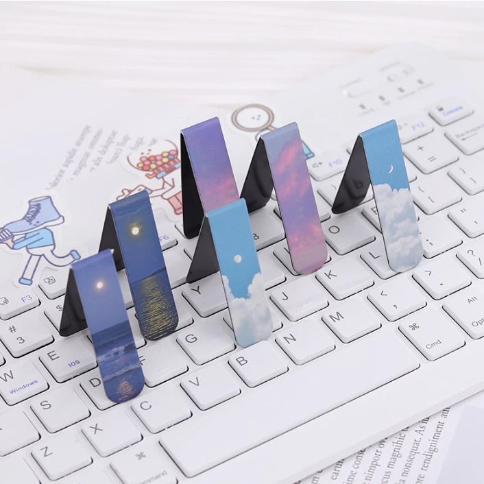 2pcs Magnet Bookmark Magnetic Reading Book Mark Page Clips Stationery