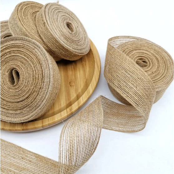 (10meters/roll) DIY craft material for horticultural decoration of natural jute silk and hemp ribbon