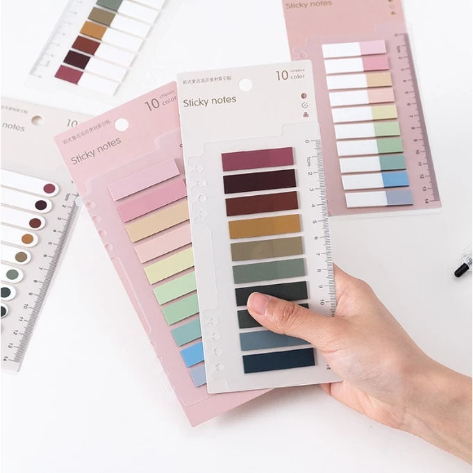 (200 Sheets) Sticky Notes Neon Page Markers Paper Index Bookmark Sticky Notes Stationery