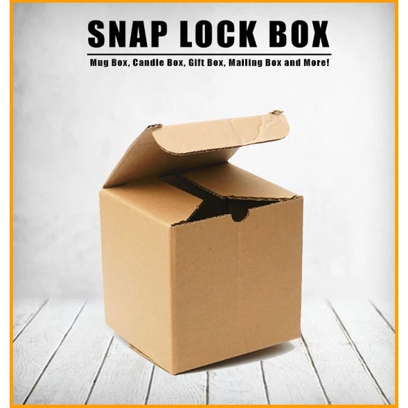 New SNAPLOCK Box Mailer Corrugated Kraft Premium Box Packaging mug box