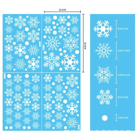 Christmas Glass Window Stickers Static Christmas Decor Xmas Wall Stickers (1SHEET)