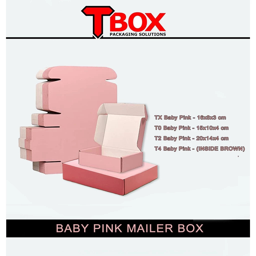 BABY PINK Mailer Corrugated Box ON HAND Carton boxcorrugated cardboard packaging