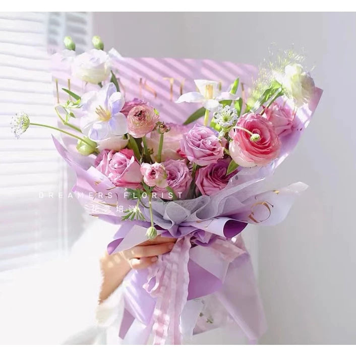 1roll |2.2cm Korean polyester ruffled ribbon flower packaging handmade DIY hair accessories