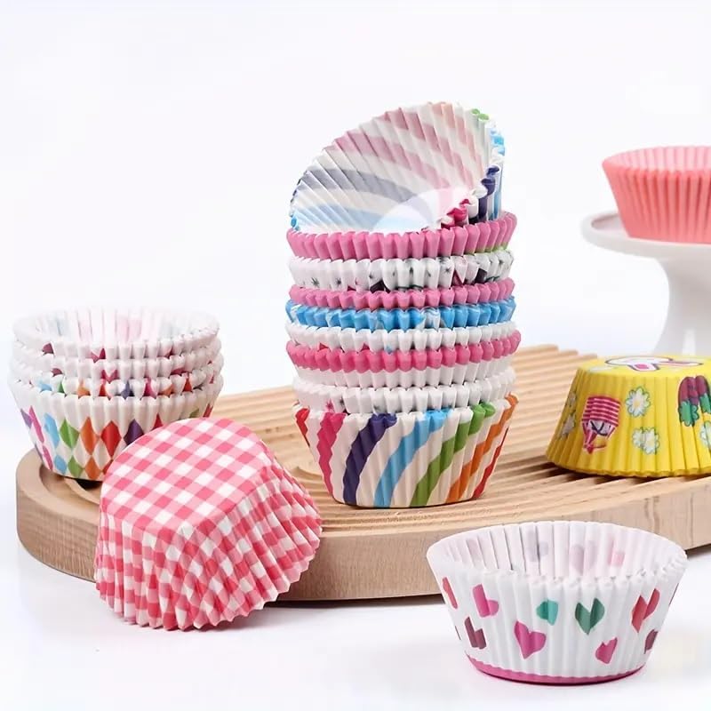 100 pcs Paper Cupcake Liners Party Cake Baking Muffin Cups