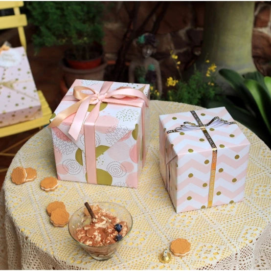5pcs Glossy coated Paper powder cute baby printed gold birthday gift paper