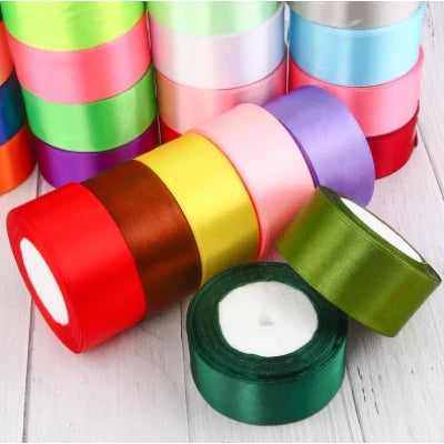 (25 yards/roll) 5cm Satin Ribbon Wholesale Gift Packing Christmas decoration diy Ribbons roll fabric