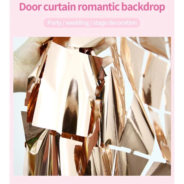 (2 METERS) SQUARE foil curtain party needs birthday decor party decorations foil curtain