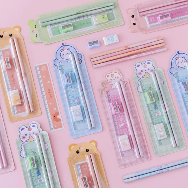 5 in1 Stationary Set Children's Pencils Stationary School Supplies Stationary Set For Kid's
