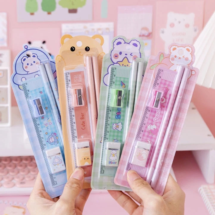5 in1 Stationary Set Children's Pencils Stationary School Supplies Stationary Set For Kid's