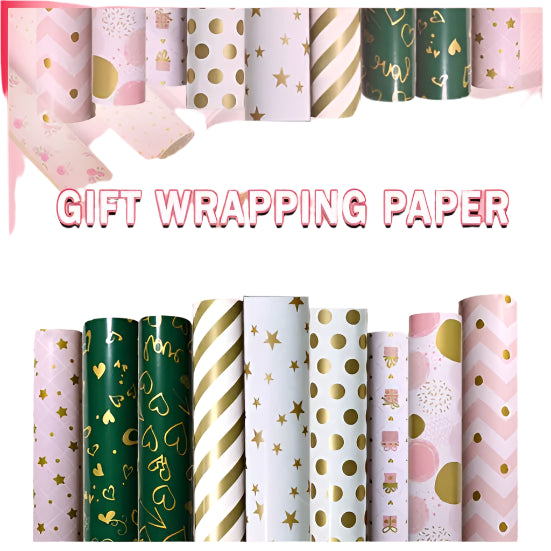 (5pcs) Glossy coated paper gift gift paper metal birthday gift wrapping paper